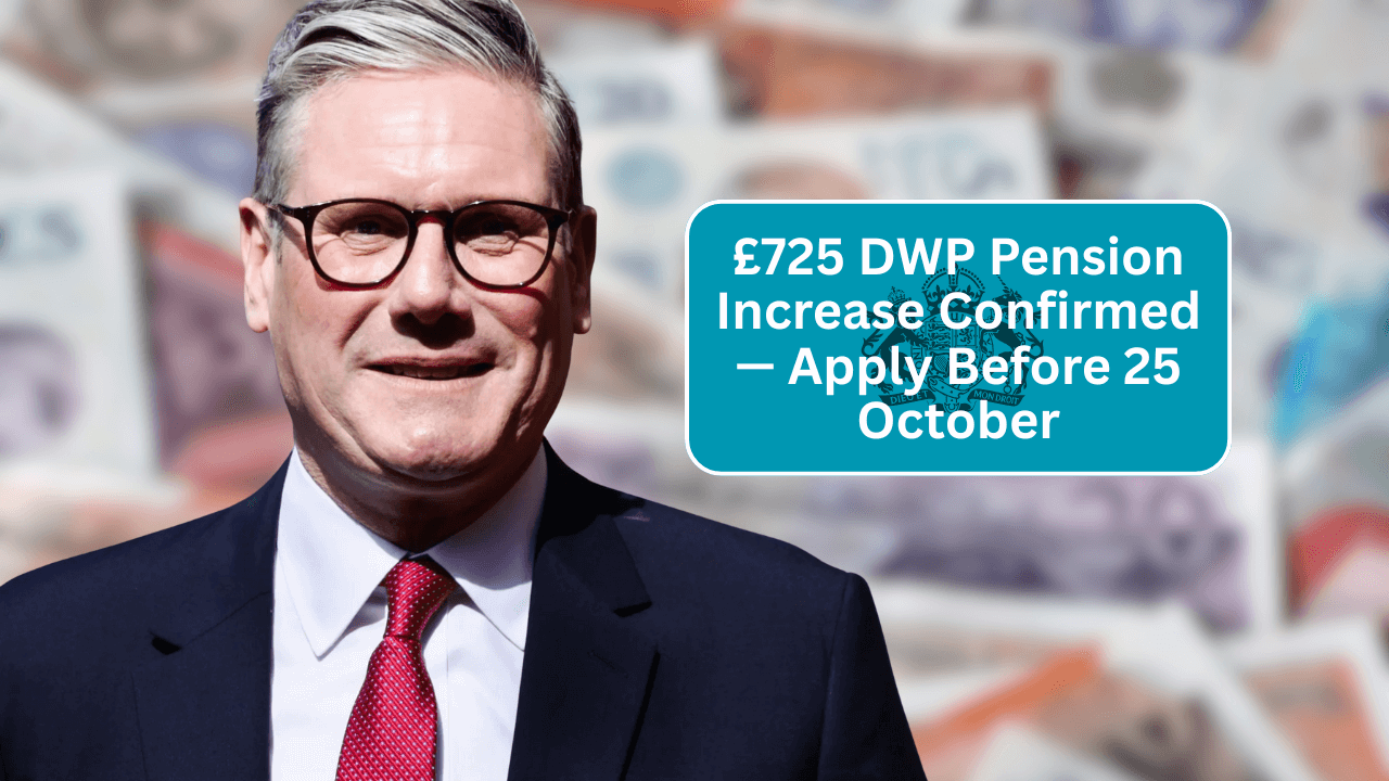 £725 DWP Pension Increase Confirmed — Apply Before 25 October or You’ll Miss Out