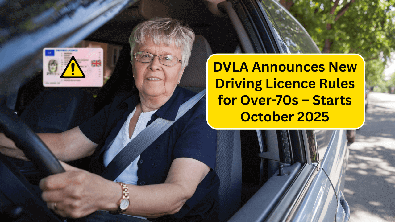 DVLA Announces New Driving Licence Rules for Over-70s – Starts October 2025