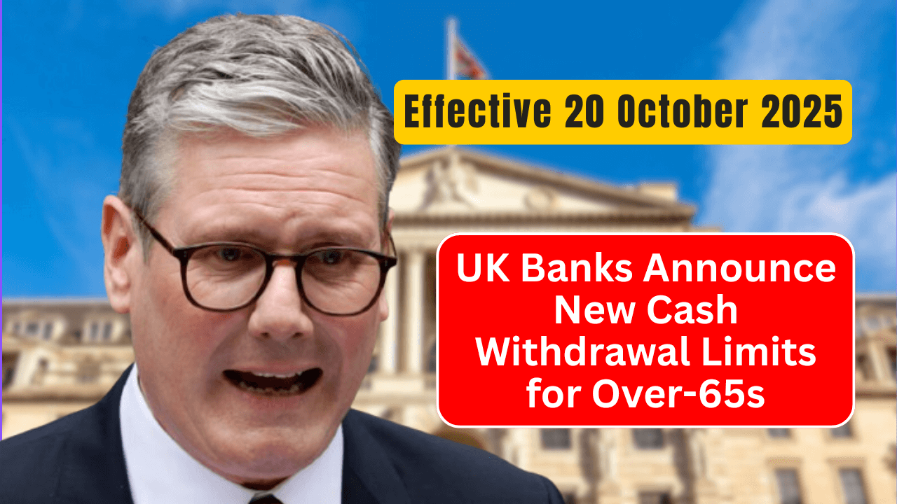 UK Banks Announce New Cash Withdrawal Limits for Over-65s – Effective 20 October 2025