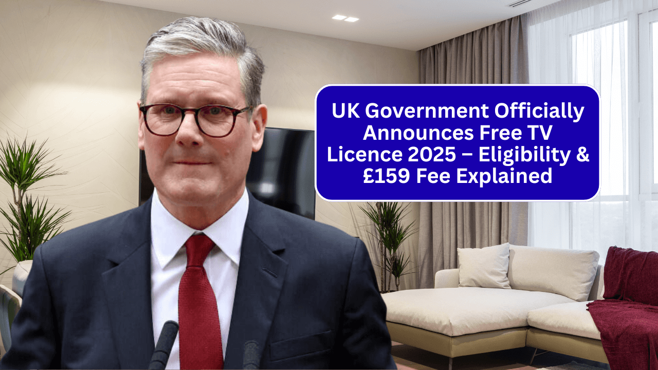 UK Government Officially Announces Free TV Licence 2025 – Eligibility & £159 Fee Explained